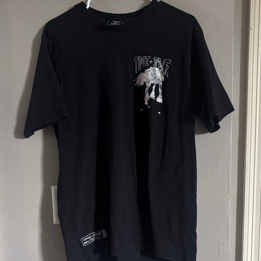 Time And Space Black Graphic Men's Tee